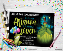 Load image into Gallery viewer, 182 | Princess Tiana Party Invitation &amp; Thank You Card