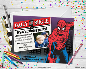 192 | Spiderman Party Invitation & Thank You Card