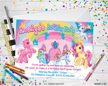 Load image into Gallery viewer, 198 | My Little Pony Party Invitation &amp; Thank You Card