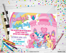 Load image into Gallery viewer, 199 | My Little Pony Party Invitation &amp; Thank You Card