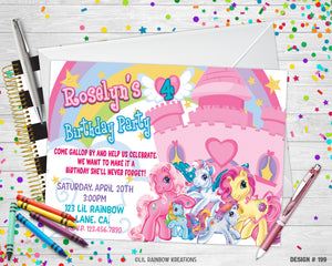 199 | My Little Pony Party Invitation & Thank You Card