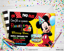 Load image into Gallery viewer, 200 | Mickey Mouse Party Invitation &amp; Thank You Card