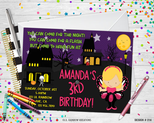 214 | Butterfly Costume Party Invitation & Thank You Card