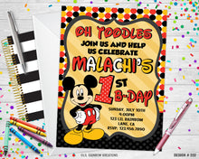 Load image into Gallery viewer, 222 | Mickey Mouse Party Invitation &amp; Thank You Card