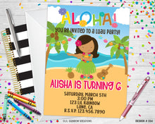 Load image into Gallery viewer, 234 | Luau Party Invitation &amp; Thank You Card