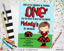 Load image into Gallery viewer, 310 | Little Ladybug Party Invitation &amp; Thank You Card