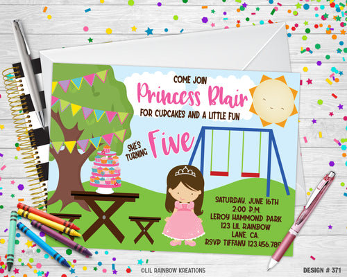 371 | Fun At The Park Party Invitation & Thank You Card