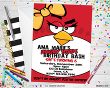 Load image into Gallery viewer, 376 | Angry Birds Party Invitation &amp; Thank You Card