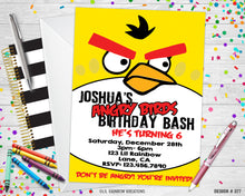 Load image into Gallery viewer, 377 | Angry Birds Party Invitation &amp; Thank You Card