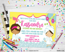 Load image into Gallery viewer, 390 | Spa Party Invitation &amp; Thank You Card