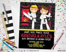 Load image into Gallery viewer, 403 | Karate Party Invitation &amp; Thank You Card