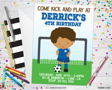 Load image into Gallery viewer, 407 | Soccer Party Invitation &amp; Thank You Card