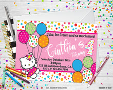 Load image into Gallery viewer, 439 | Hello Kitty Party Invitation &amp; Thank You Card