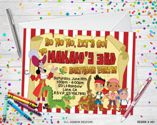 Load image into Gallery viewer, 461 | Jake and The Never Land Pirates Party Invitation &amp; Thank You Card