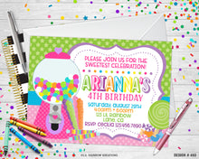 Load image into Gallery viewer, 463 | Candy Shop Party Invitation &amp; Thank You Card