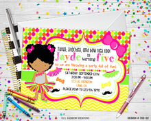 Load image into Gallery viewer, 768-2 | Tutus &amp; Bow ties Party Invitation &amp; Thank You Card