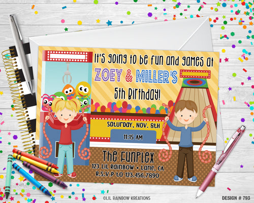 793 | Arcade Party Invitation & Thank You Card