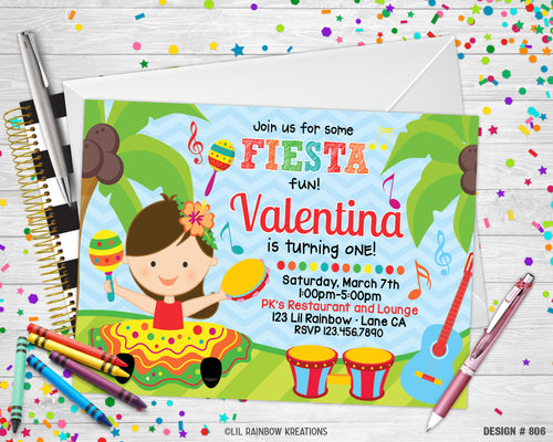 806 | Mexican Fiesta Party Invitation & Thank You Card
