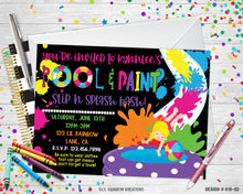 Load image into Gallery viewer, 819-2 | Slip &amp; Paint Party Invitation &amp; Thank You Card