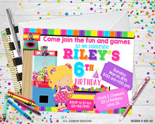 Load image into Gallery viewer, 828-3 | Arcade Party Invitation &amp; Thank You Card