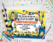 Load image into Gallery viewer, 872 | Minions Party Invitation &amp; Thank You Card