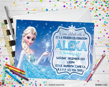 Load image into Gallery viewer, 891 | Princess Elsa Party Invitation &amp; Thank You Card