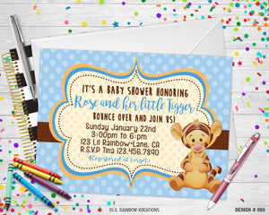 895 | Tigger Baby Shower Invitation & Thank You Card