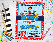 Load image into Gallery viewer, 903 | Paw Patrol Party Invitation &amp; Thank You Card