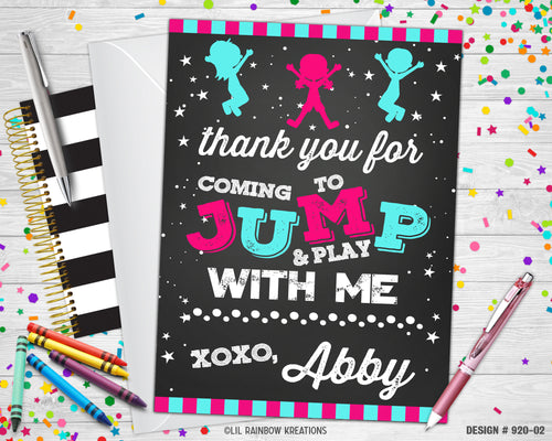 920-2 | Jump Party Invitation & Thank You Card