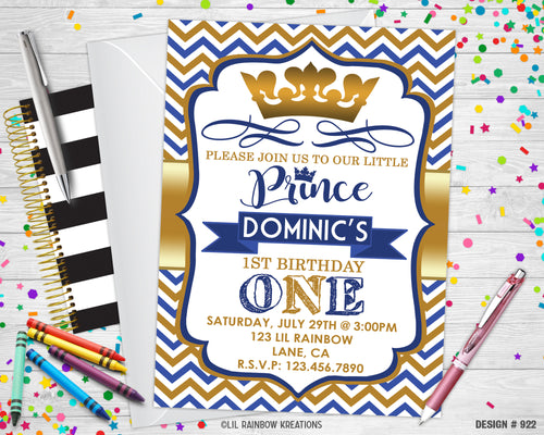 922 | Little Prince Party Invitation & Thank You Card