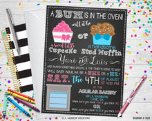 Load image into Gallery viewer, 929 | Bun In The Oven Gender Reveal Invitation &amp; Thank You Card