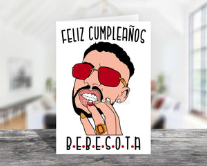 Bad Bunny | Feliz Cumpleanos Bebesota Birthday Card