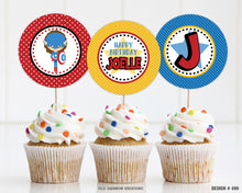 Load image into Gallery viewer, CT-499 | Captain America Cupcake Toppers