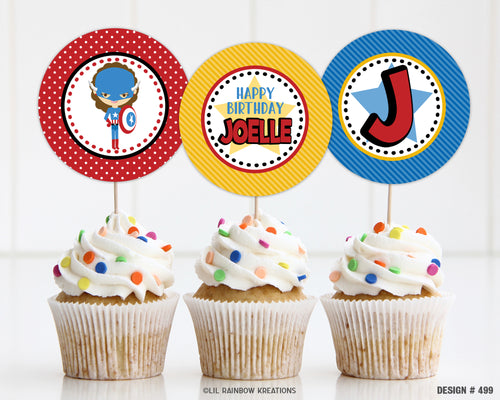 CT-499 | Captain America Cupcake Toppers