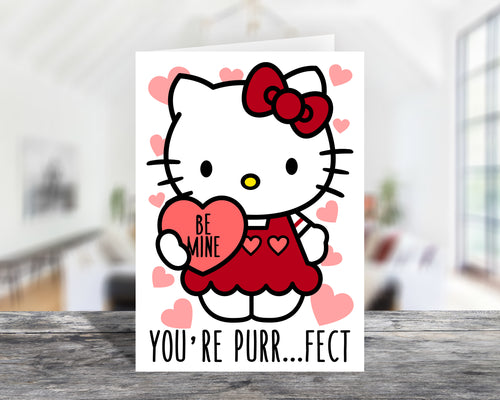 Hello Kitty You're Purrfect | Valentine's Card