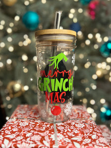 24oz Glass Cup | The Grinch