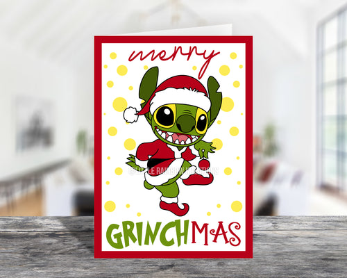 Stitch Grinch | Merry Grinchmas Christmas Card