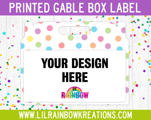 Printed Order | Gable Boxes