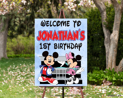PSIGN-476 | Mickey & Minnie's Sock Hop Party Sign