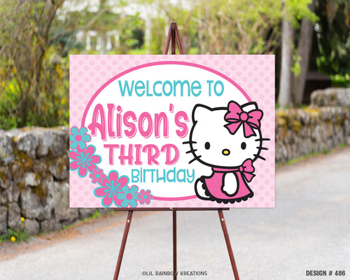 PSIGN-486 | Pink Hello Kitty Party Sign