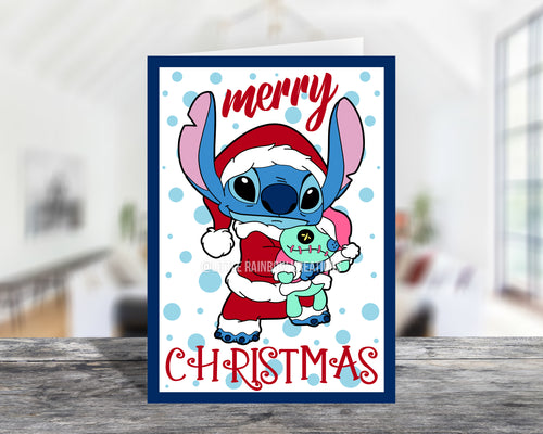 Santa Stitch | Christmas Card
