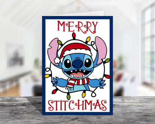 Stitch Christmas Lights 2 | Christmas Card