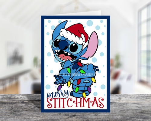 Stitch Christmas Lights 3 | Christmas Card