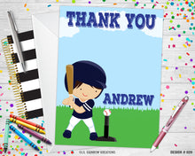 Load image into Gallery viewer, 026 | Baseball Party Invitation &amp; Thank You Card