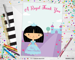 038 | Royal Princess Party Invitation & Thank You Card