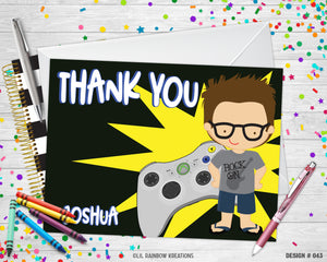 043 | Gamer Party Invitation & Thank You Card