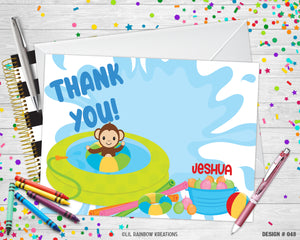 048 | Swimming Pool Party Invitation & Thank You Card