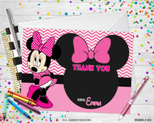 Load image into Gallery viewer, 051 | Minnie Mouse Party Invitation &amp; Thank You Card