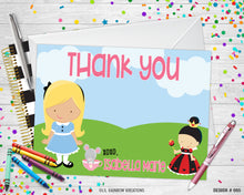 Load image into Gallery viewer, 065 | Alice In Wonderland Party Invitation &amp; Thank You Card