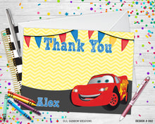 Load image into Gallery viewer, 082 | Cars Party Invitation &amp; Thank You Card